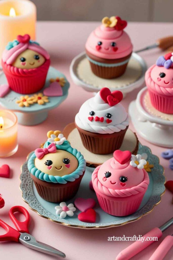 Clay Cupcake Figurines