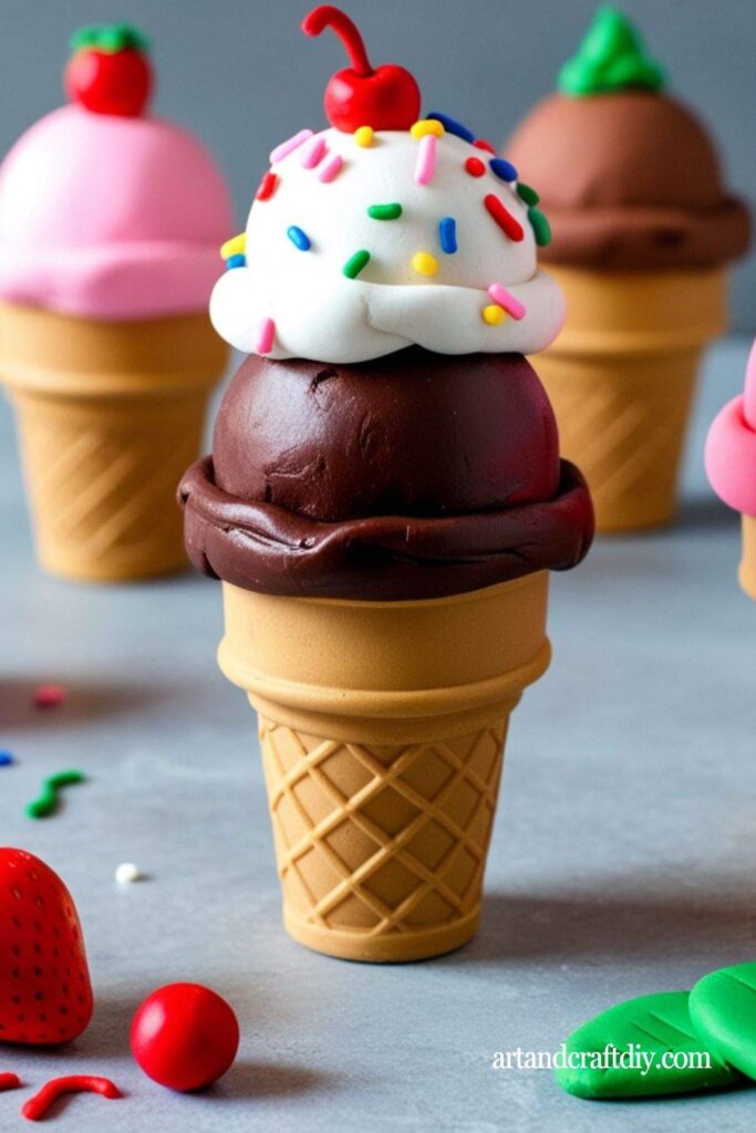 Clay Ice Cream Cone