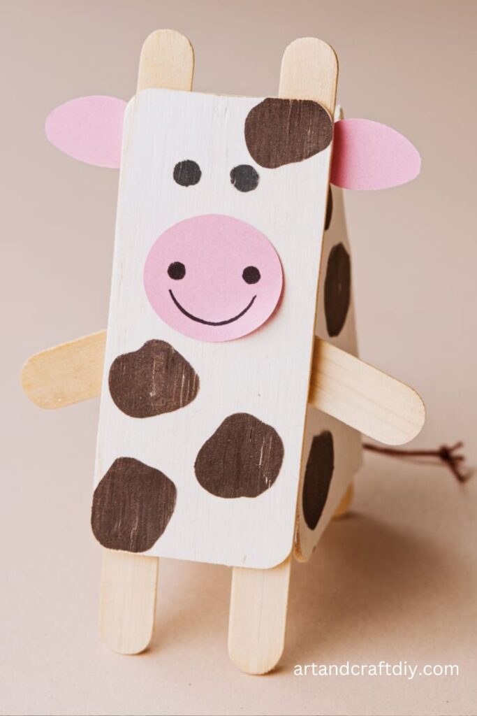 Cow Popsicle Stick Craft