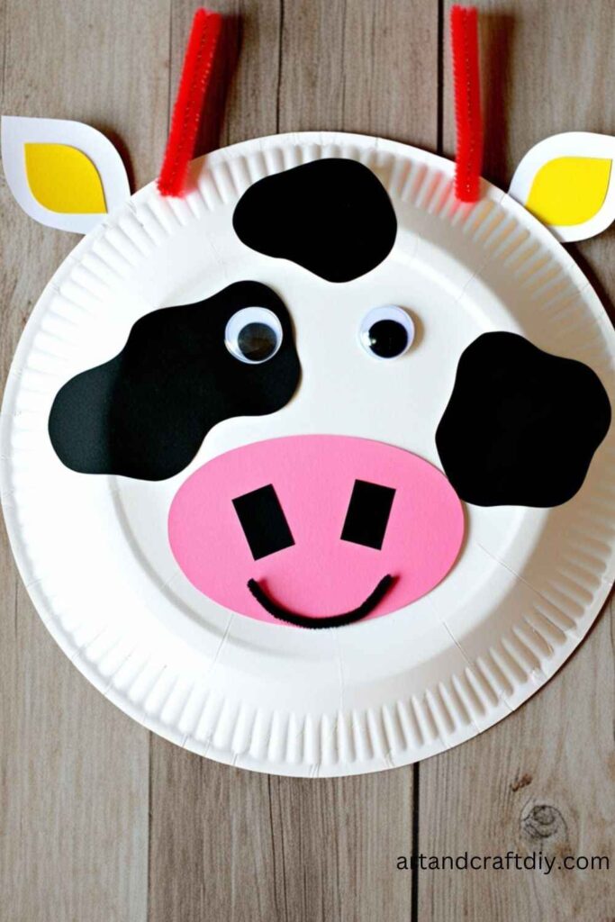Paper Plate Cow Craft