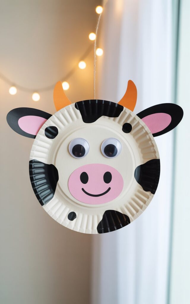 Paper Plate Cow Face