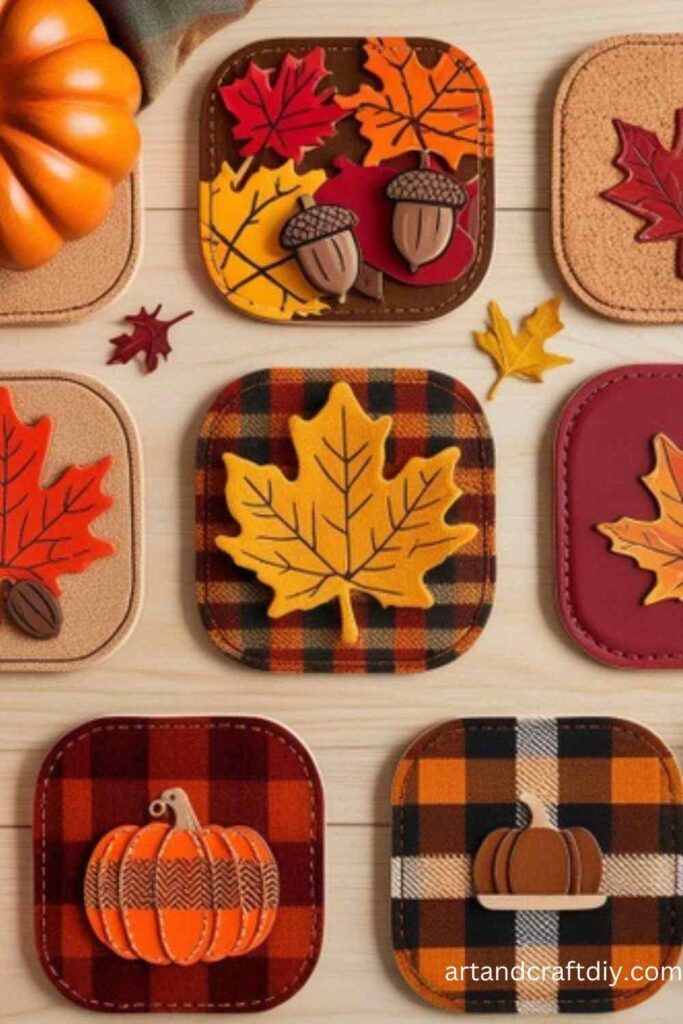 Autumn-Themed Coasters