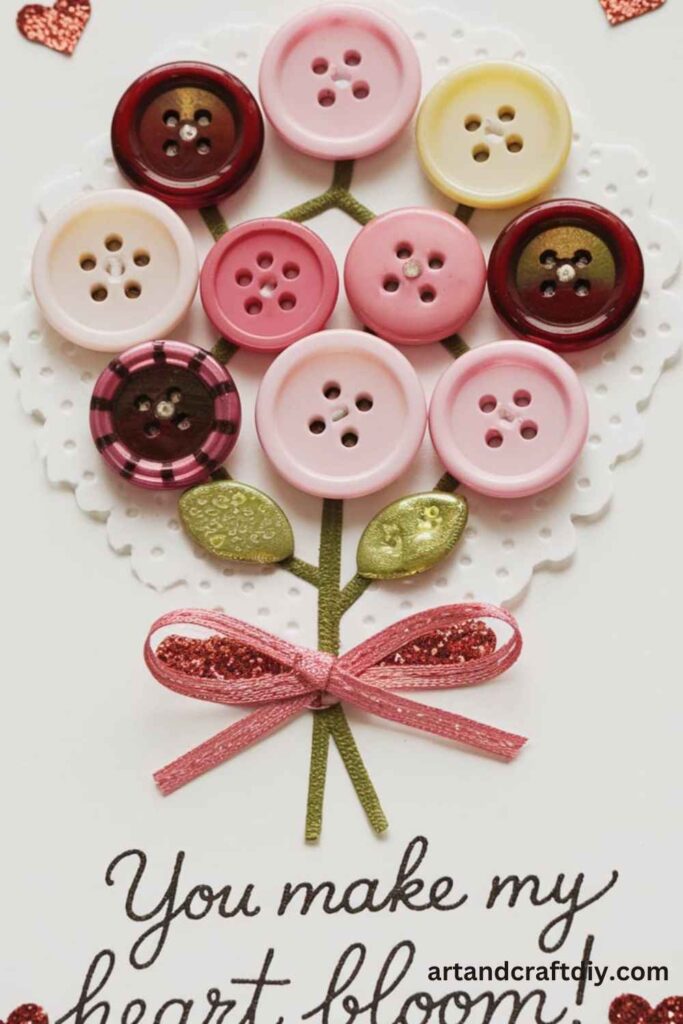 Button Bouquet Card