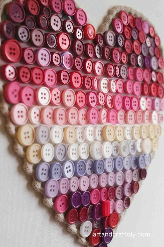 Button Heart Wall Art