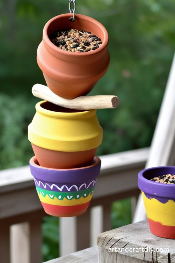 Clay Pot Bird Feeder