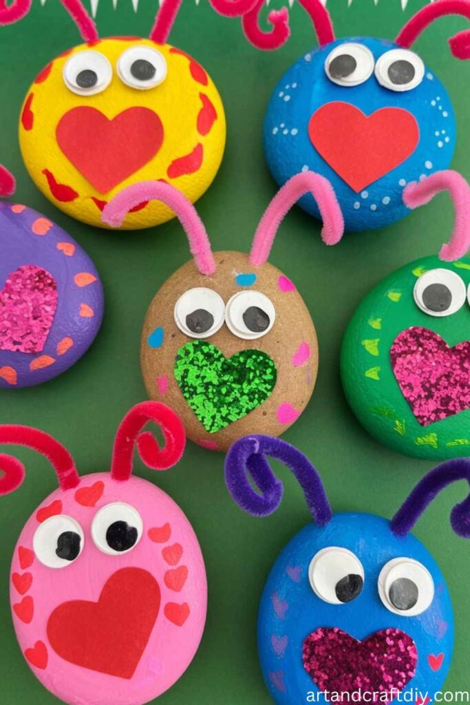 Colorful Love Bug Rocks