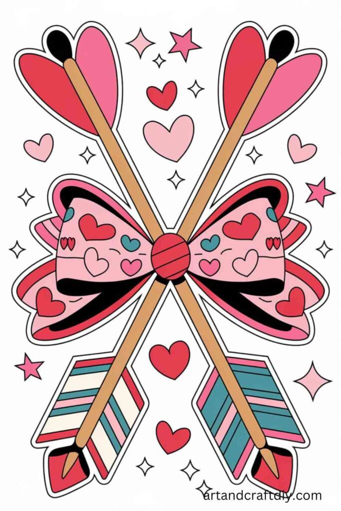 Cupid’s Arrow Craft Template