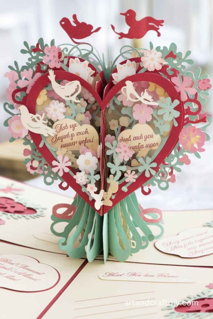 Cute Heart-Shaped Pop-Up Card