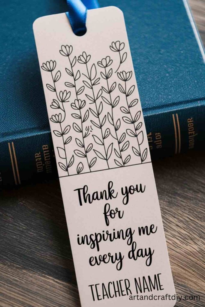 DIY Bookmark with Personal Message