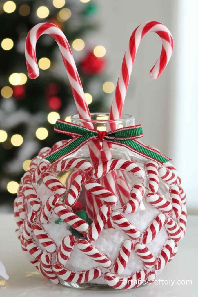 DIY Candy Cane Vase