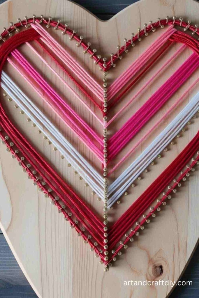 DIY Heart-Shaped String Art