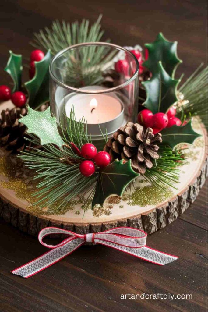 DIY Holiday Candle Holder