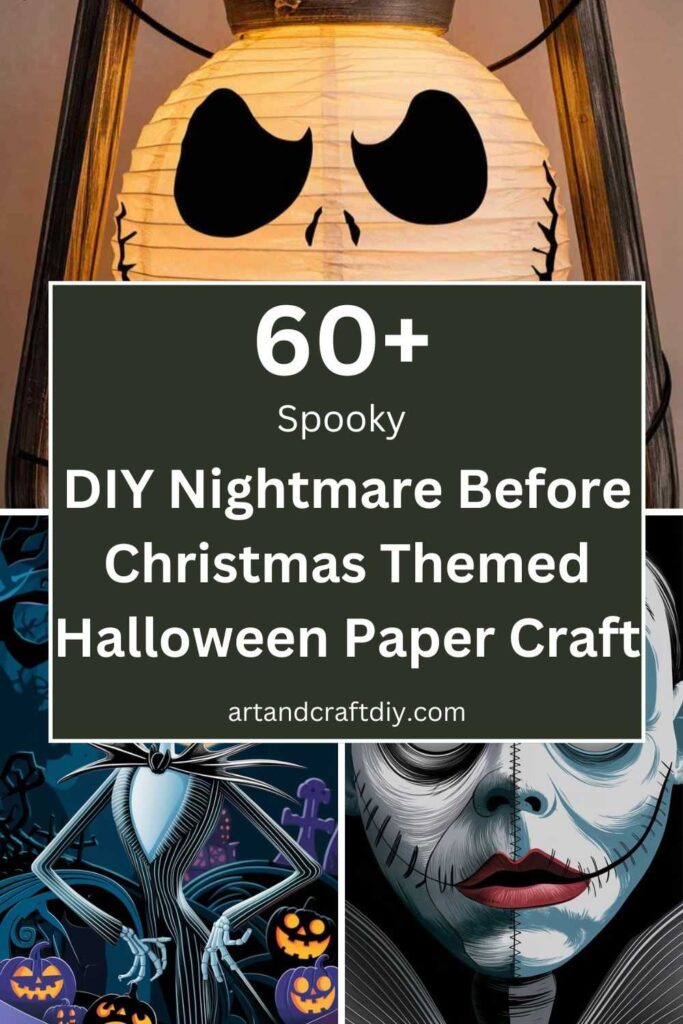 DIY Nightmare Before Christmas Themed Halloween Paper Craft