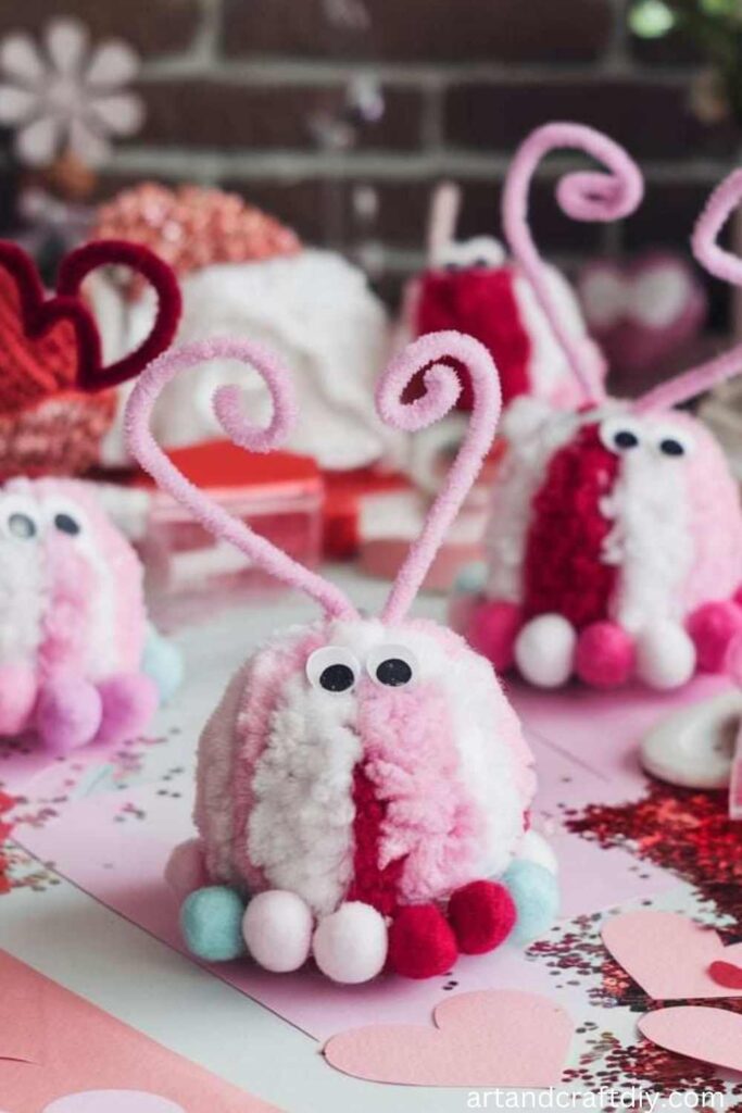 DIY Pom -Pom Love Bug 