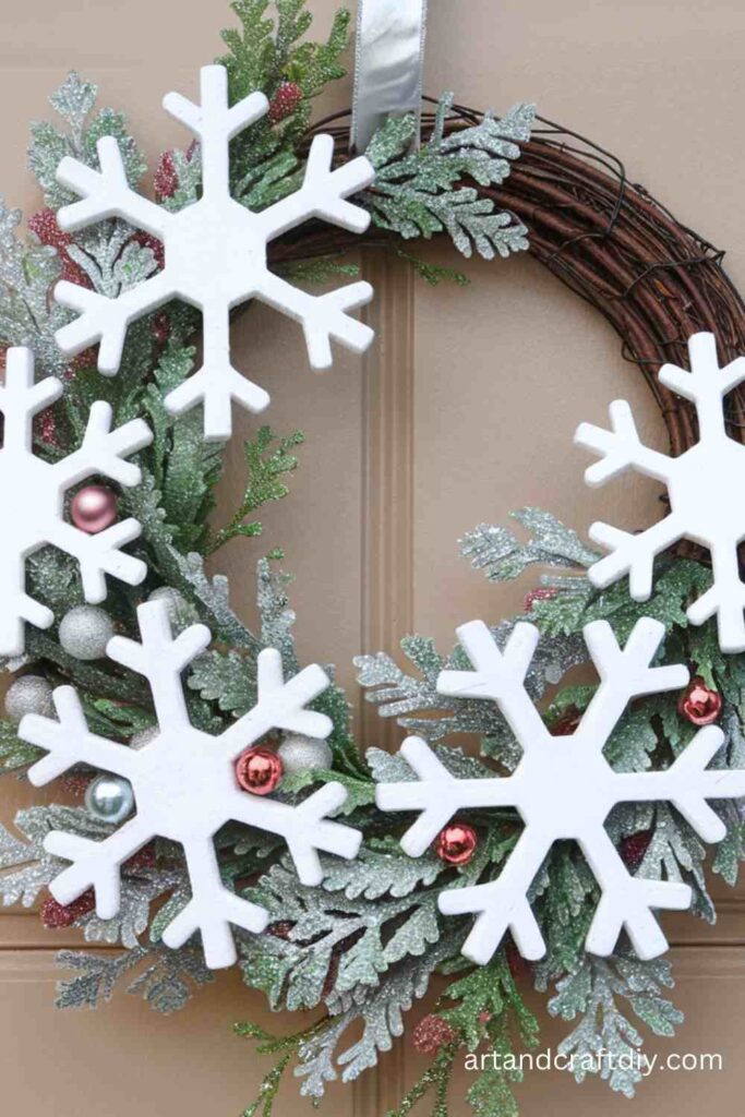 DIY Snowflake Wreath