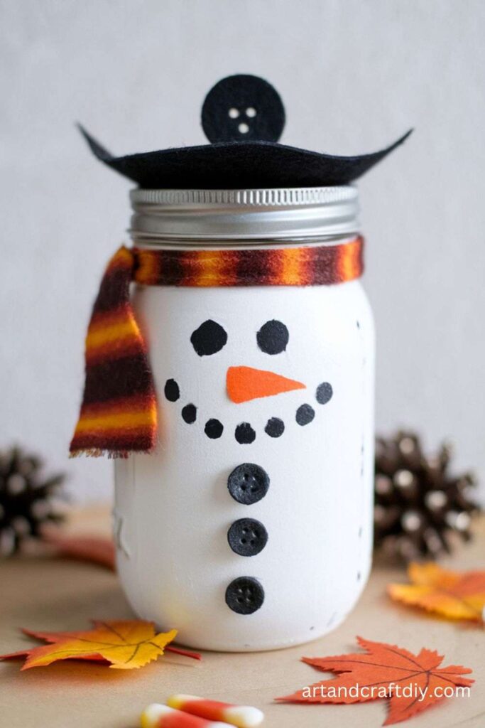 DIY Snowman Mason Jar