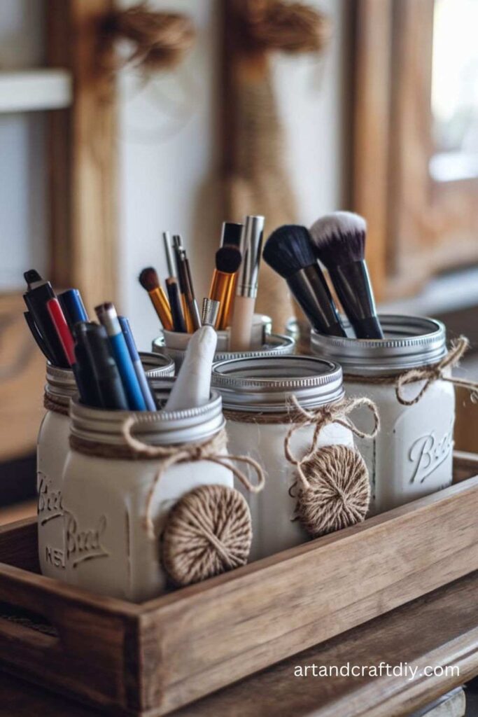 Decorative Mason Jar Organizer