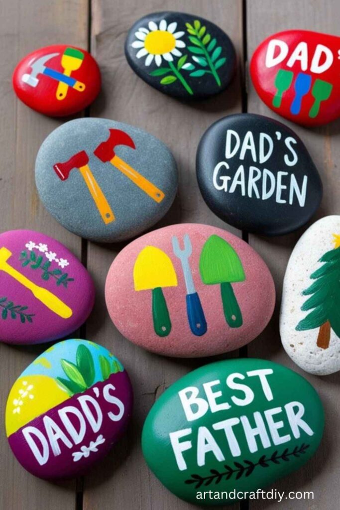 Hand-Painted Rock Garden Markers