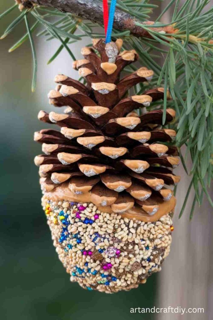 Handmade Pinecone Bird Feeders