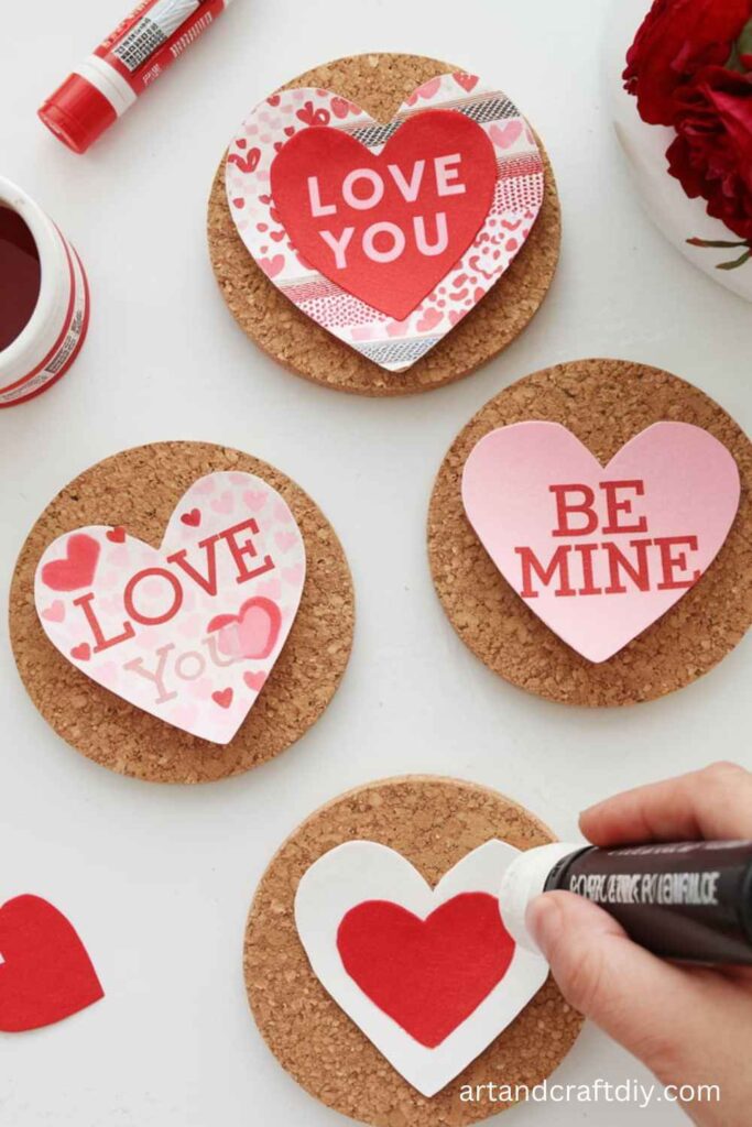 Handmade Valentine’s Day Coasters