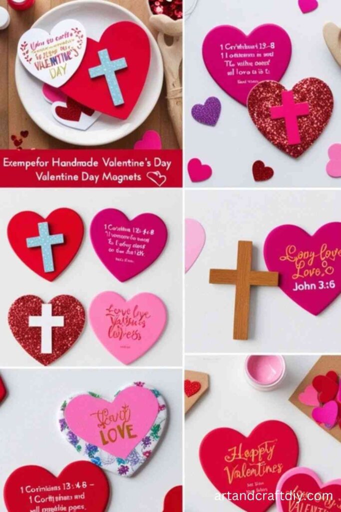 Handmade Valentine’s Day Magnets with Bible Verses