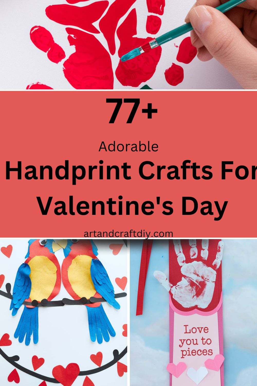 77+ Adorable Handprint Crafts For Valentine's Day - DIY Art and Crafts ...
