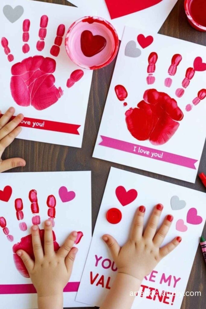 Handprint Heart Cards