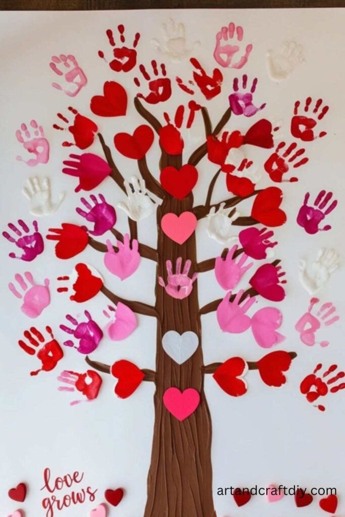 Handprint Heart Tree