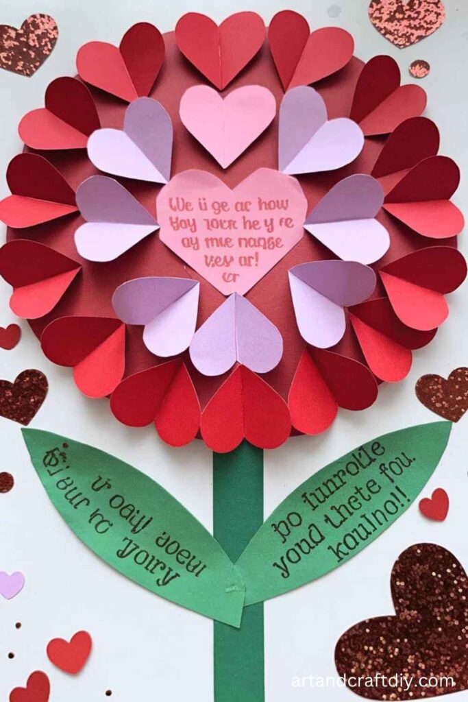 Heart Flower Cards