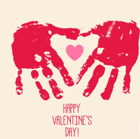 Heart-Shaped Handprint Cards