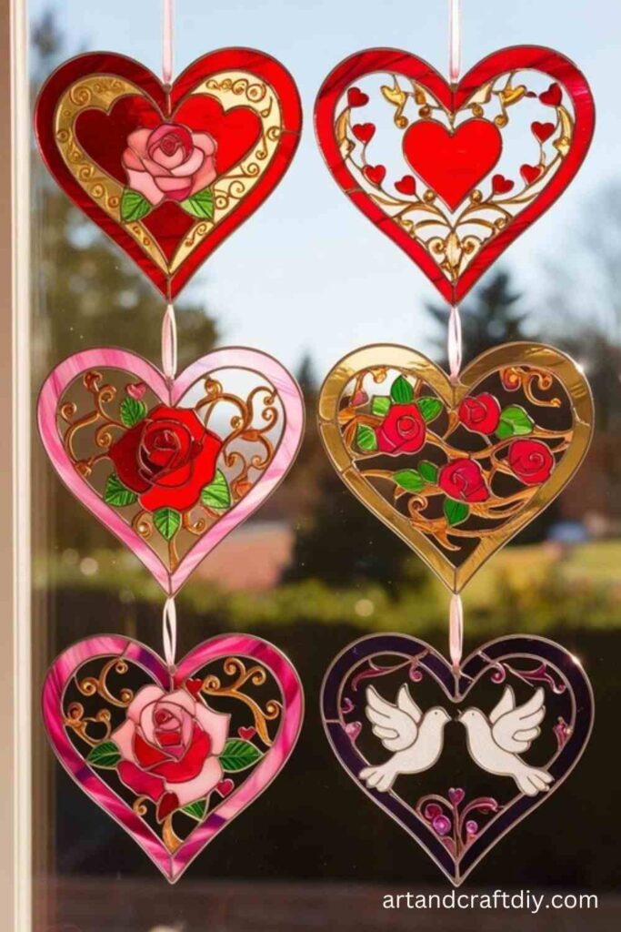 Heart-Shaped Suncatchers