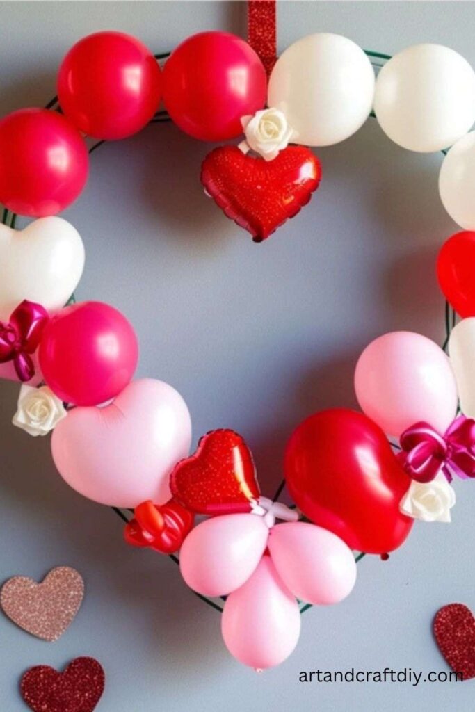 Heart-shaped Balloon Wreath