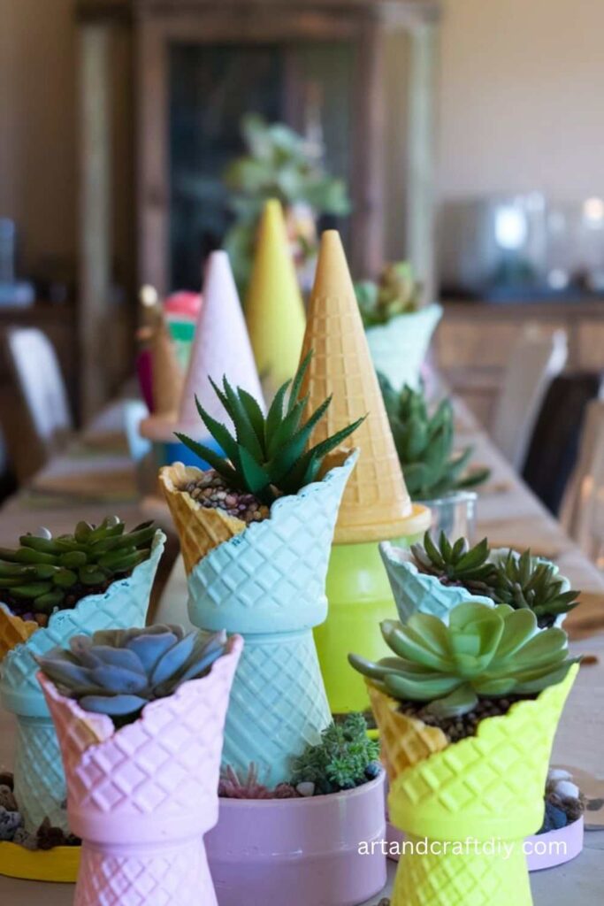 Ice Cream Cone Planters