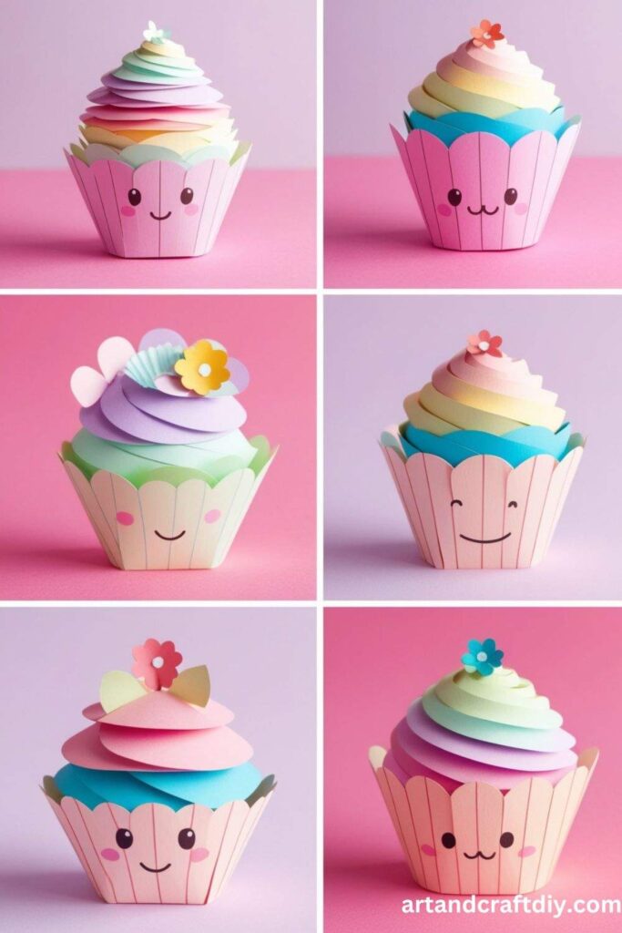 Kawaii Paper Cupcake