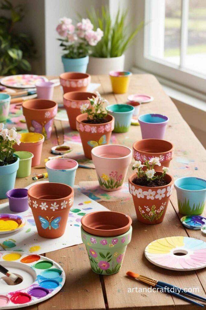 Painted Terracotta Pots