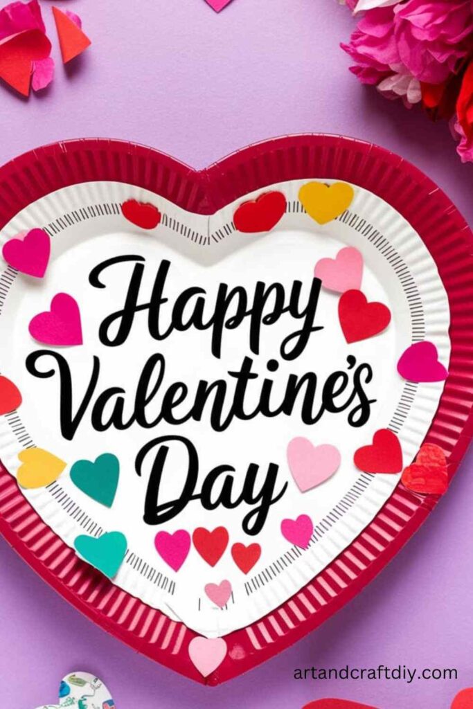 Paper Plate Heart Wreath