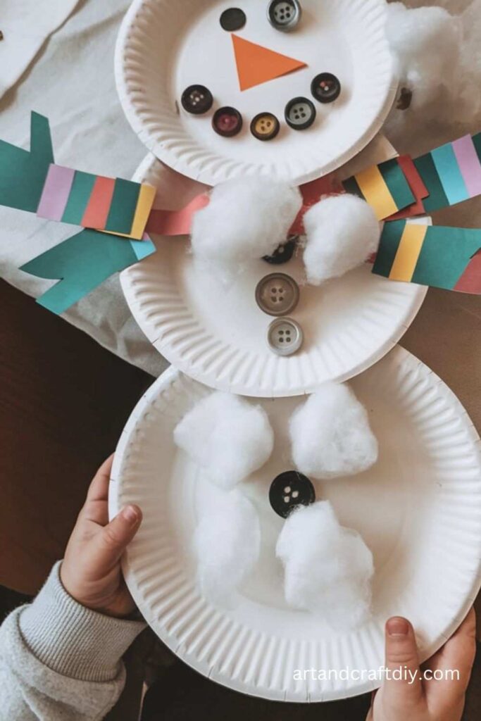 Paper Plate Snowman