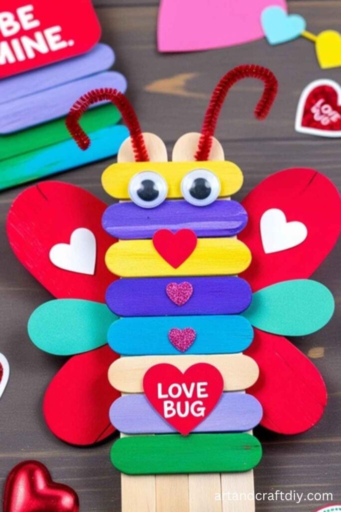 Popsicle Stick Love Bugs