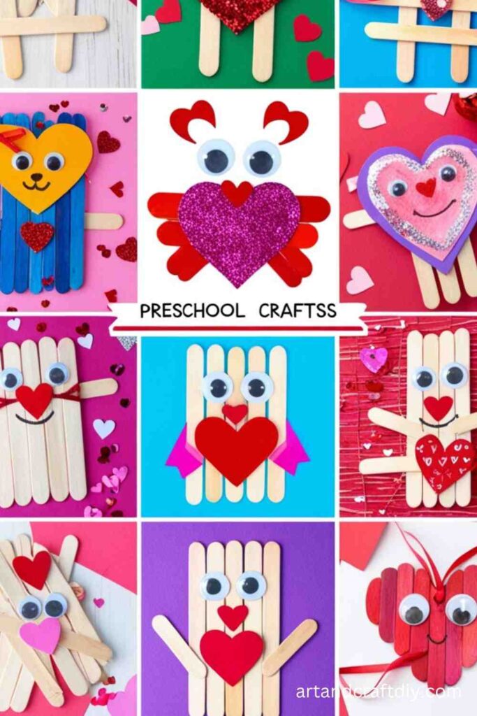 Popsicle Stick Valentine Characters