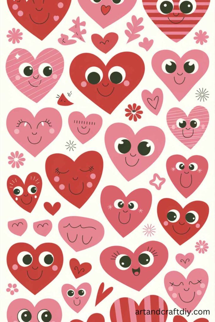 Printable Sticker Heart Art