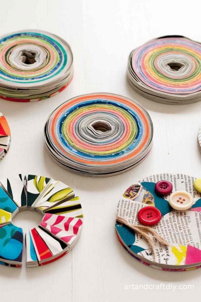 Recycled Magazine Coasters