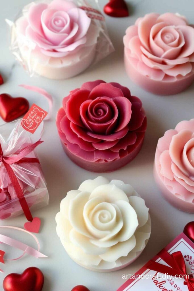 Rose-Shaped Soap Bars