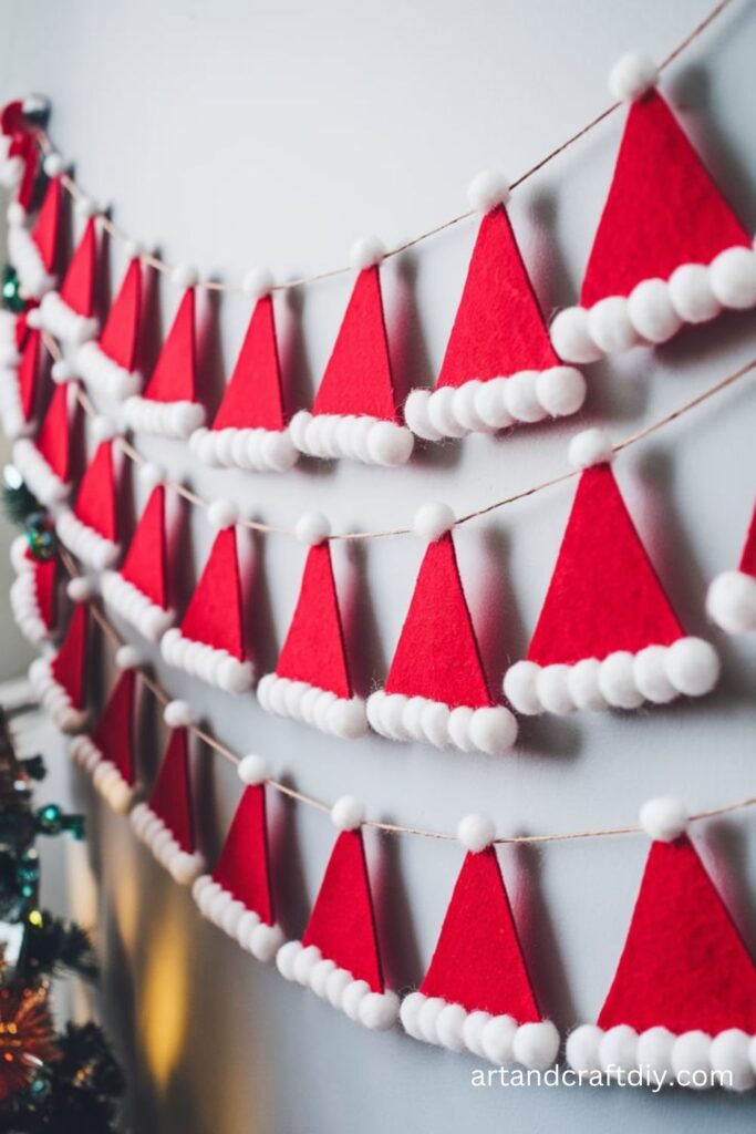 Santa Hat Garland