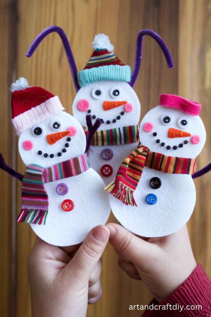 Snowman Finger Puppets