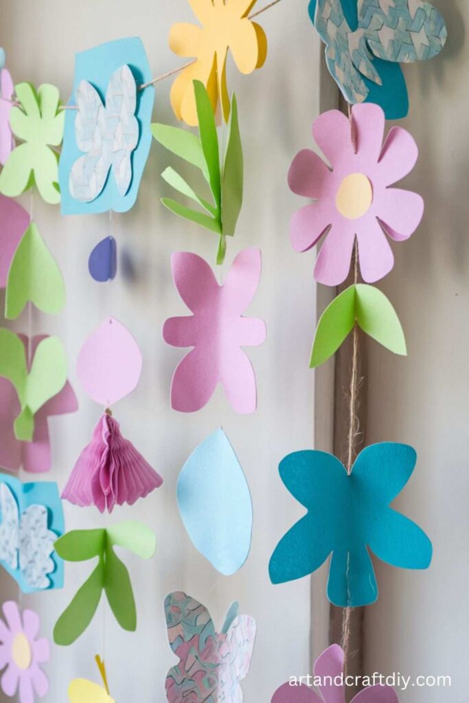 Spring-Themed Paper Garland