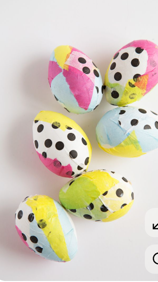 Tissue Paper Easter Eggs
