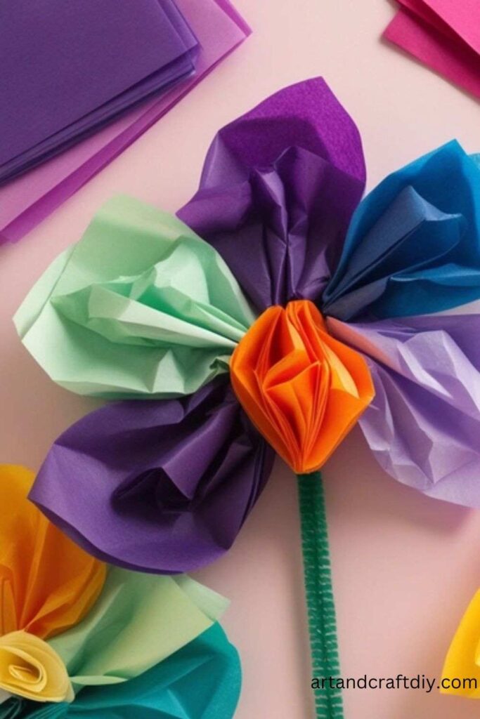 Tissue Paper Flowers Art