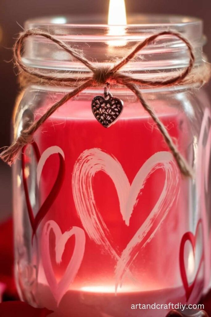 Valentine’s Day Mason Jar Candle