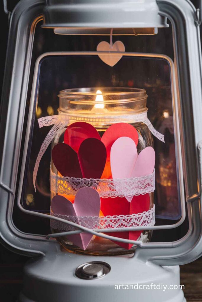 Valentine’s Day Mason Jar Lantern Art