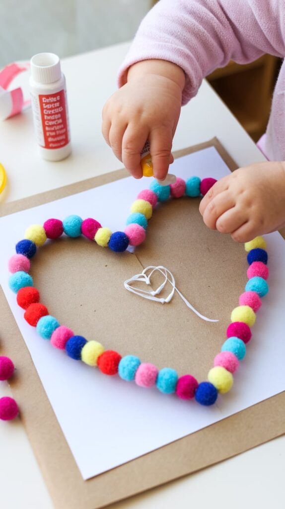 Valentine’s Day Pom-Pom Heart